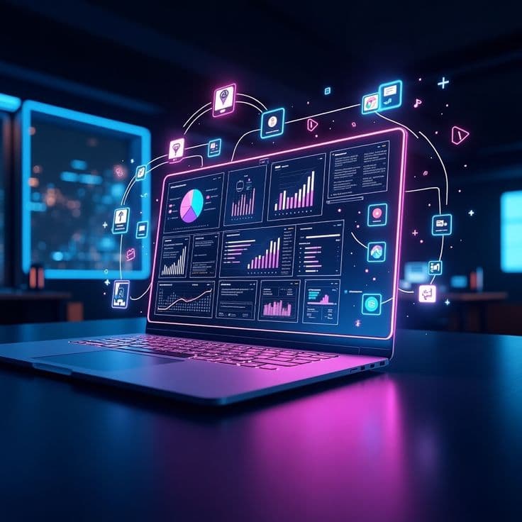 Digital interface with charts
